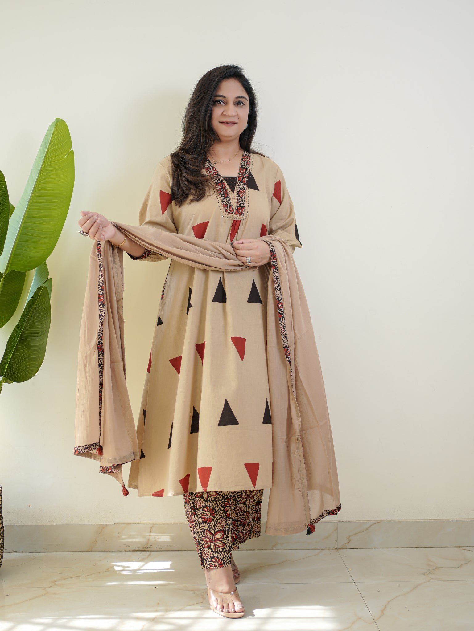 Desert Muse Printed Kurta Set with Dupatta - Image 5