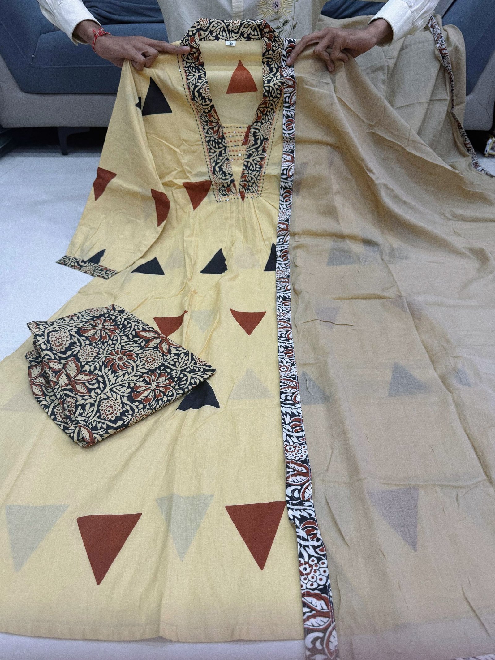 Desert Muse Printed Kurta Set with Dupatta - Image 2