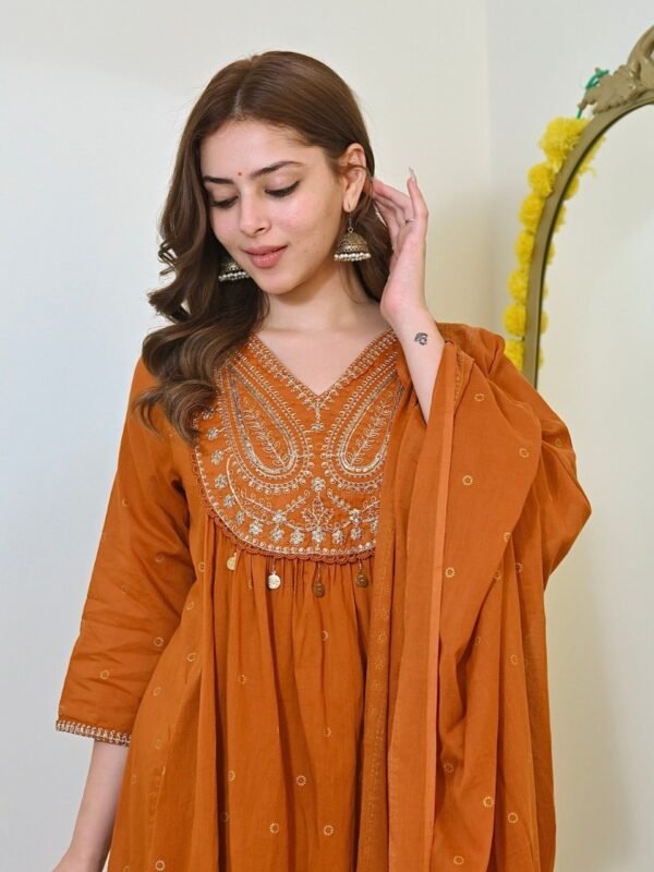 Terracotta Royale Embroidered Kurta