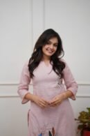 Blush Petal Embroidered Kurta Set