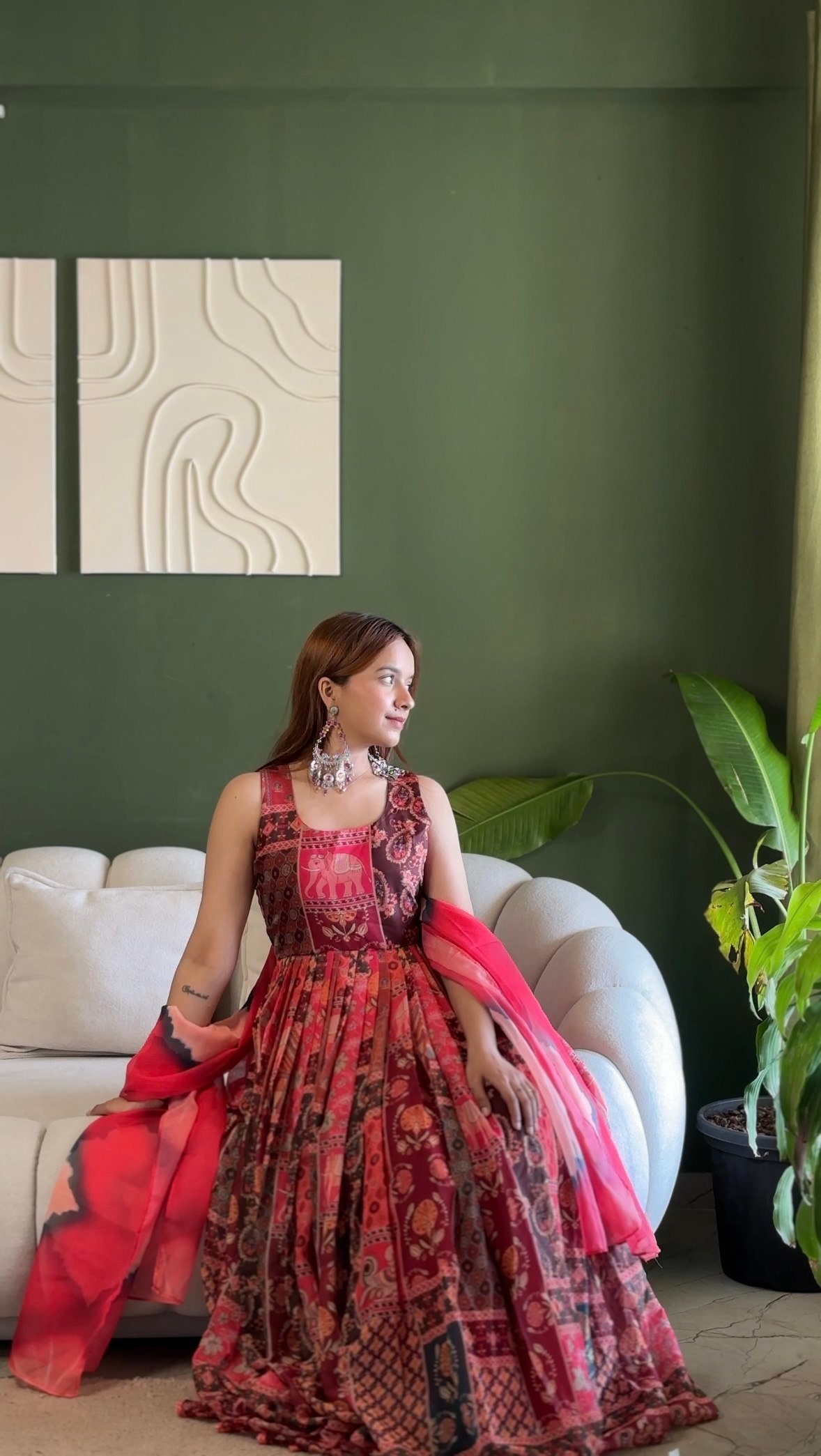 Royal Heritage Patchwork Printed Flared Dress - Image 3