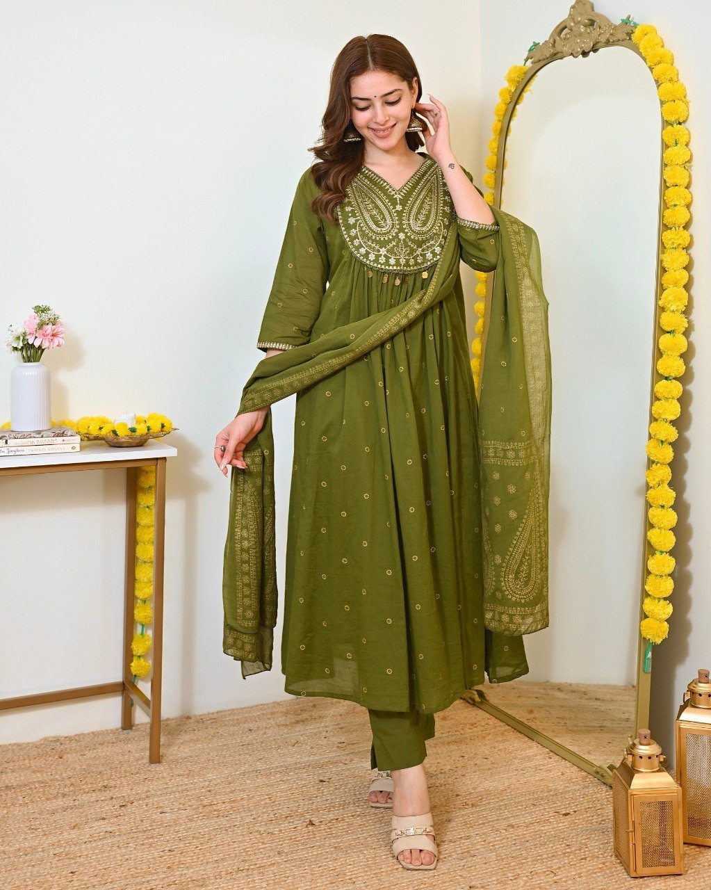 Terracotta Royale Embroidered Kurta - Image 13